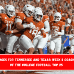 Big Changes for Tennessee and Texas Week 5 Coaches Poll of the College Football Top 25