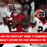 Here are five important things to remember from Alabama's historic win over Georgia in the SEC