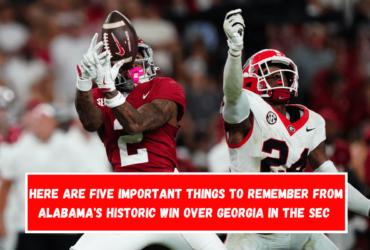 Here are five important things to remember from Alabama's historic win over Georgia in the SEC