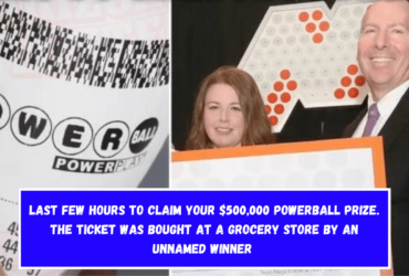 Last few hours to claim your $500,000 Powerball prize. The ticket was bought at a grocery store by an unnamed winner