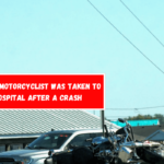 NEWS A motorcyclist was taken to a hospital after a crash