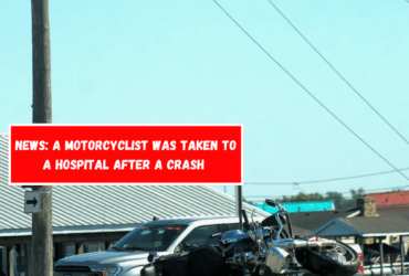 NEWS A motorcyclist was taken to a hospital after a crash