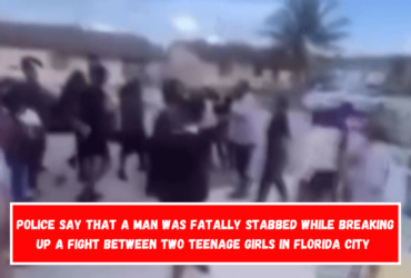 Police say that a man was fatally stabbed while breaking up a fight between two teenage girls in Florida City