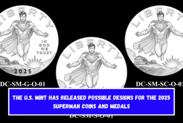 The U.S. Mint has released possible designs for the 2025 Superman coins and medals