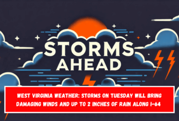 West Virginia Weather Storms on Tuesday will bring damaging winds and up to 2 inches of rain along I-64