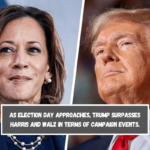 As Election Day approaches, Trump surpasses Harris and Walz in terms of campaign events.