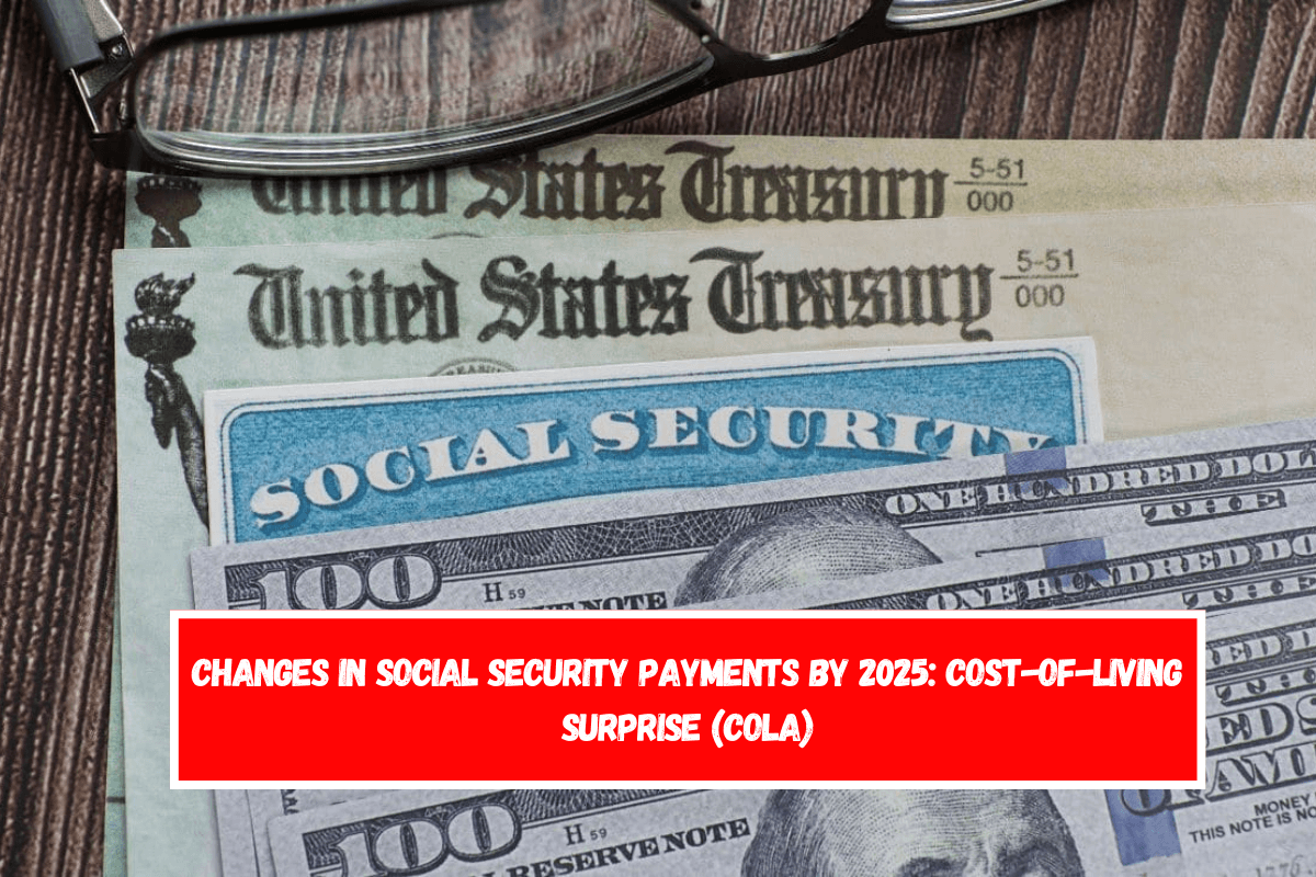 Changes in Social Security payments by 2025 cost-of-living surprise (COLA)