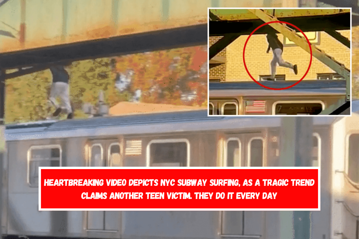 Heartbreaking video depicts NYC subway surfing, as a tragic trend claims another teen victim. They do it every day