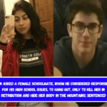 Man asked a female schoolmate, whom he considered responsible for his high school issues, to hang out, only to kill her in retribution and hide her body in the mountains; sentenced