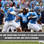 Picks and predictions for Week 6 of college football between Ole Miss and South Carolina