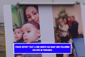 Police report that a one-month-old baby died following dog bite in Torrance.