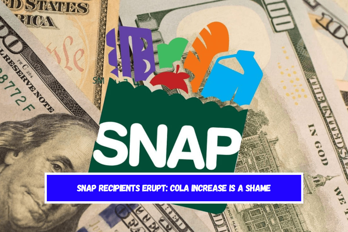 SNAP recipients erupt COLA increase is a shame