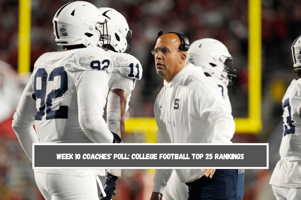 Week 10 Coaches' Poll College Football Top 25 Rankings