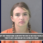 Mom left her toddler home alone with two dogs so she could travel out of town to visit a man she met on a dating app. Police