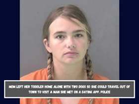 Mom left her toddler home alone with two dogs so she could travel out of town to visit a man she met on a dating app. Police