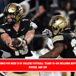 Rankings for Week 13 of College Football Teams 76-100 Including Buffalo, Purdue, and USF