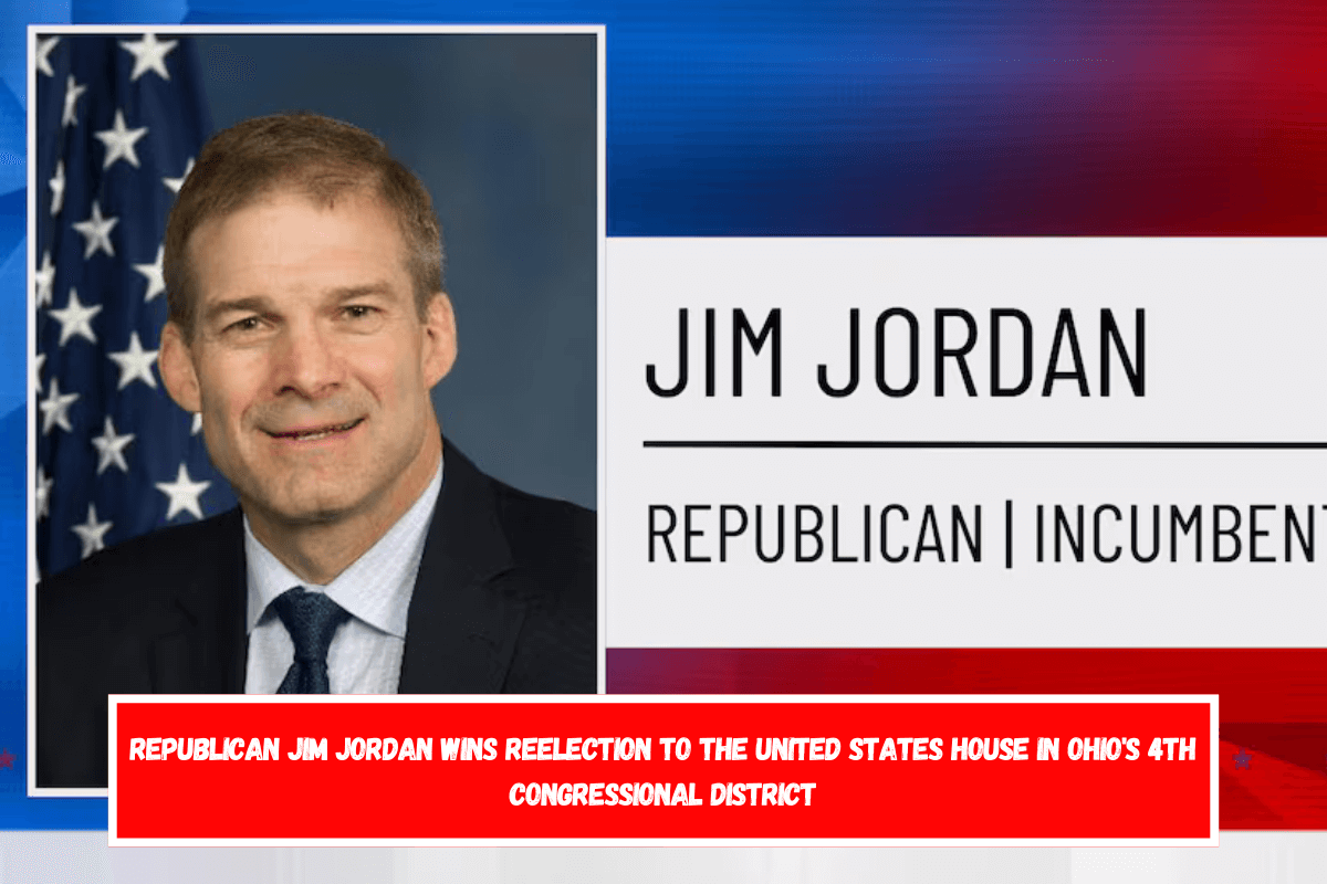 Republican Jim Jordan wins reelection to the United States House in Ohio's 4th Congressional District