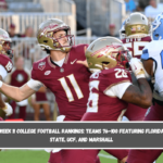 Week 11 College Football Rankings Teams 76–100 Featuring Florida State, UCF, and Marshall