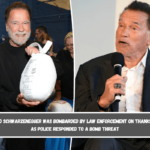 Arnold Schwarzenegger was bombarded by law enforcement on Thanksgiving as police responded to a bomb threat