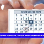 It’s official dates for the last Social Security payment days in 2024