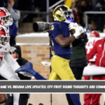 Notre Dame vs. Indiana Live Updates CFP First Round Thoughts and Commentary