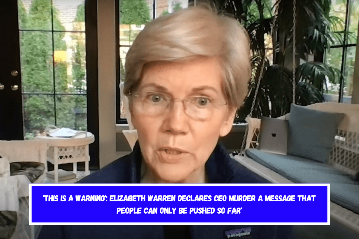 'This is a Warning' Elizabeth Warren Declares CEO Murder a Message That People Can Only Be Pushed So Far'