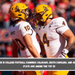 Week 15 College Football Rankings Colorado, South Carolina, and Arizona State are among the top 25