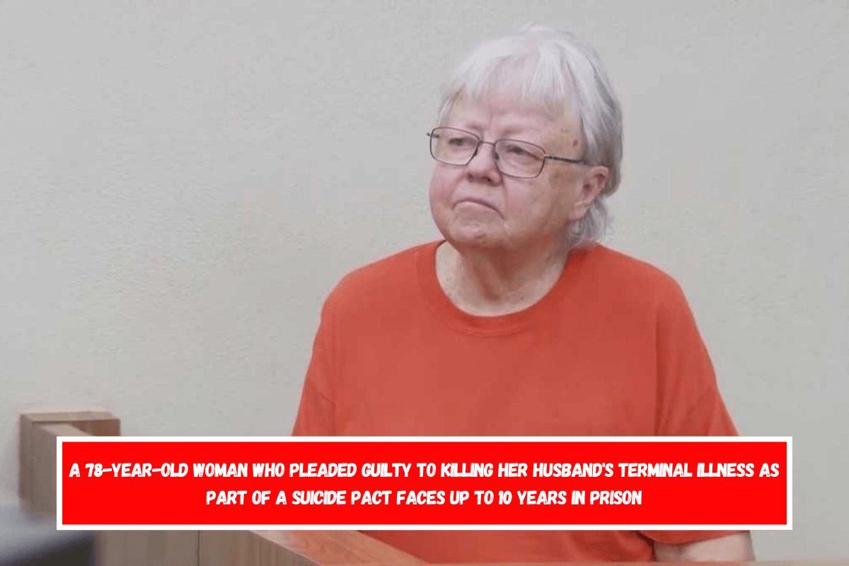 A 78-year-old woman who pleaded guilty to killing her husband's terminal illness as part of a suicide pact faces up to 10 years in prison