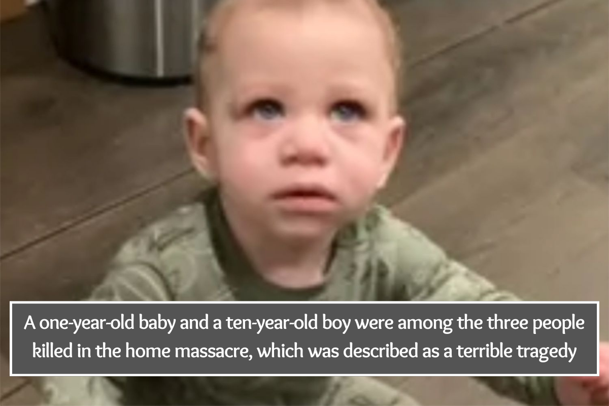 A one-year-old baby and a ten-year-old boy were among the three people killed in the home massacre, which was described as a terrible tragedy