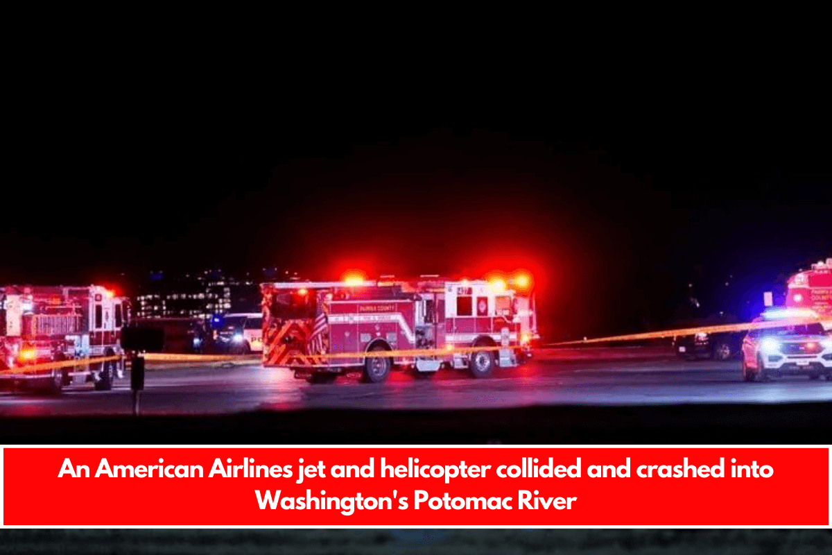 An American Airlines jet and helicopter collided and crashed into Washington's Potomac River