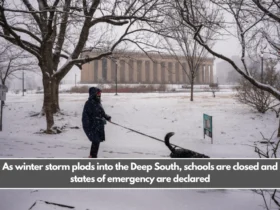 As winter storm plods into the Deep South, schools are closed and states of emergency are declared