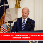 Biden says it is terrible that Trump is seeking to do away with United State birthright citizenship