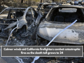 Calmer winds aid California firefighters combat catastrophic fires as the death toll grows to 24