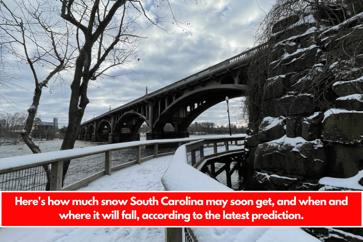 Here's how much snow South Carolina may soon get, and when and where it will fall, according to the latest prediction.