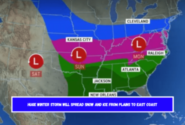 Huge winter storm will spread snow and ice from Plains to East Coast