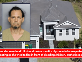 Knew she was dead' Husband unloads entire clip on wife he suspected of cheating as she tried to flee in front of pleading children, authorities say