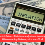 Say goodbye to inflation – this is the new adjustment to what you’ll pay in US taxes starting this January – it’s now official