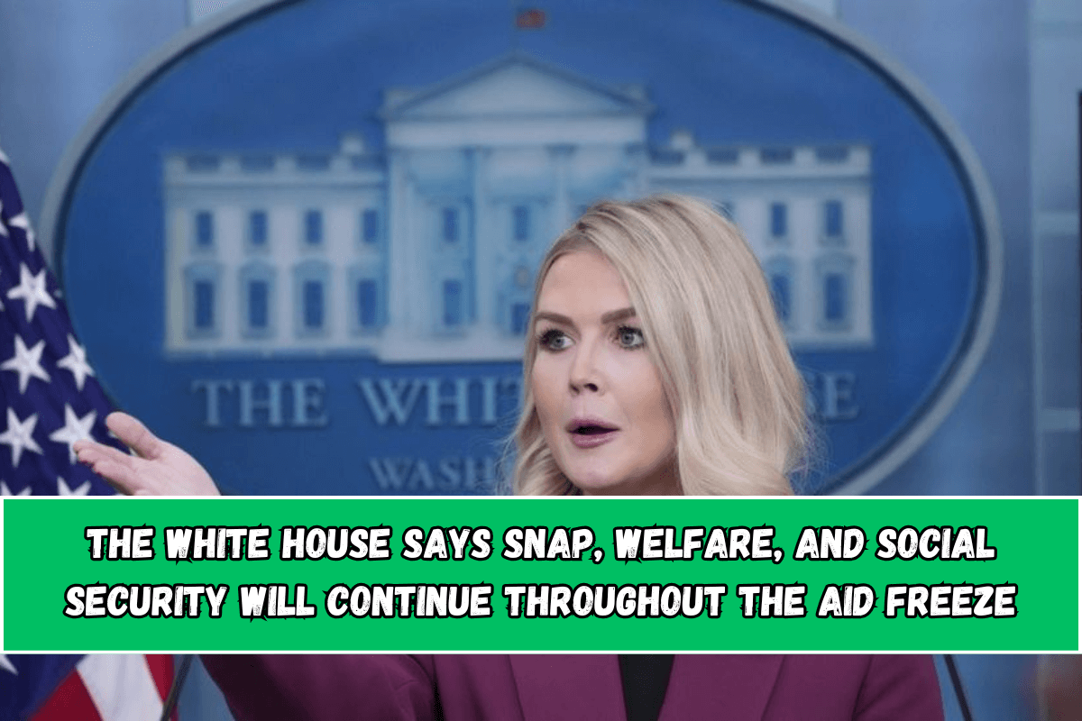 The White House says SNAP, welfare, and Social Security will continue throughout the aid freeze