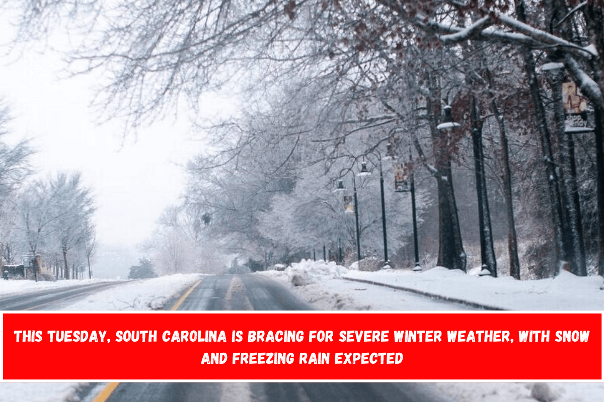 This Tuesday, South Carolina is bracing for severe winter weather, with snow and freezing rain expected