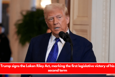 Trump signs the Laken Riley Act, marking the first legislative victory of his second term