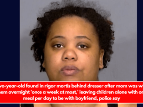 Two-year-old found in rigor mortis behind dresser after mom was with them overnight 'once a week at most,' leaving children alone with one meal per day to be with boyfriend, police say