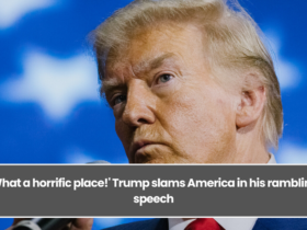 'What a horrific place!' Trump slams America in his rambling speech