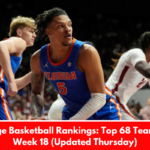 College Basketball Rankings: Top 68 Teams for Week 18 (Updated Thursday)