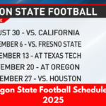 Oregon State Football Schedule for 2025