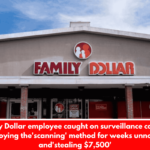 Family Dollar employee caught on surveillance camera employing the'scanning' method for weeks unnoticed and'stealing $7,500'