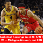 College Basketball Rankings Week 18: CFN Teams 11-25 — Michigan, Missouri, and BYU