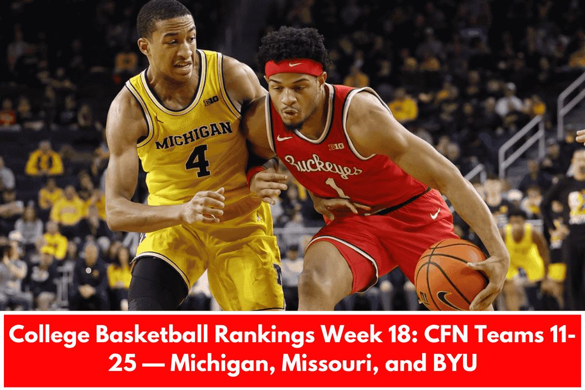 College Basketball Rankings Week 18: CFN Teams 11-25 — Michigan, Missouri, and BYU