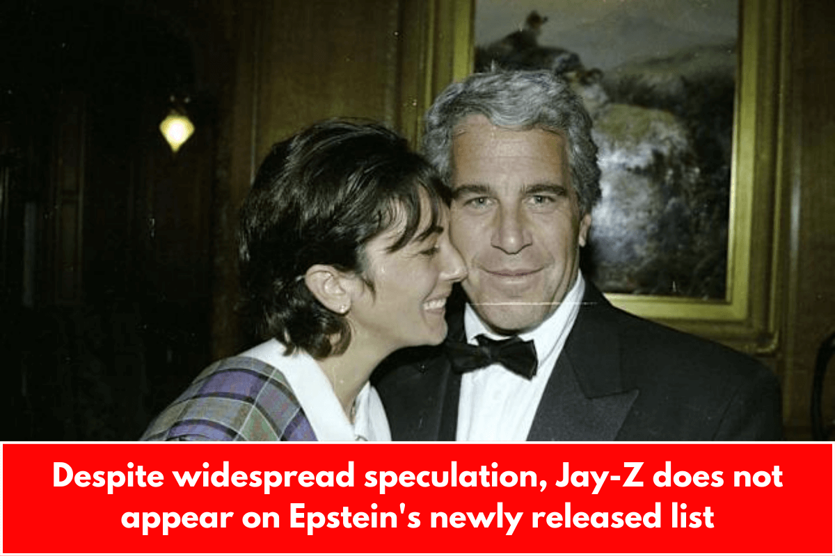 Despite widespread speculation, Jay-Z does not appear on Epstein's newly released list